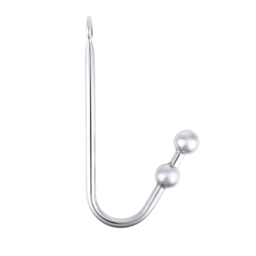 Pleasurable 4417 Anal Balls Stainless Steel Two Hook 0707